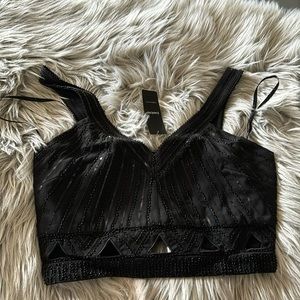 Bebe beaded waist tank size m